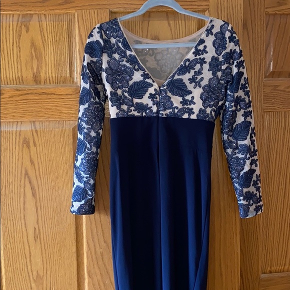 Ralph Lauren Navy Formal Dress - Picture 2 of 4